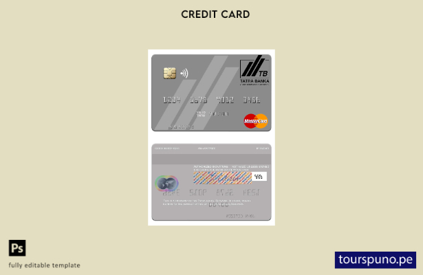 lista para imprimir plantilla de mastercard Eslovaquia Tatra Banka